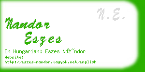 nandor eszes business card